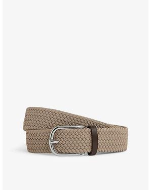 Reiss Elmont Woven Belt - Gray