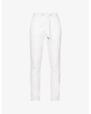PAIGE Fraser Drawstring-Waistband Slim-Fit Stretch-Woven Trousers - White