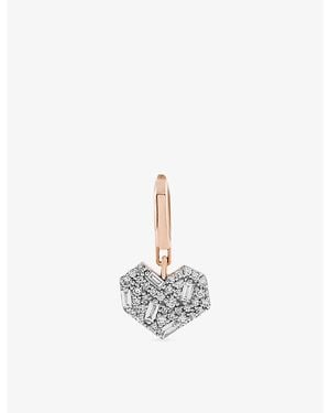 Kismet by Milka Mini Cherish 0.07Ct Baguette-Diamond And 0.10Ct Diamond Charm - White