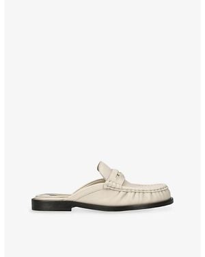 Burberry Cadet Leather Mules - White