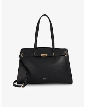 Dune Define Large Leather Tote Bag - Black