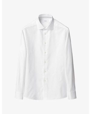 Eton Signature Herringbone Slim-Fit Cotton Shirt - White