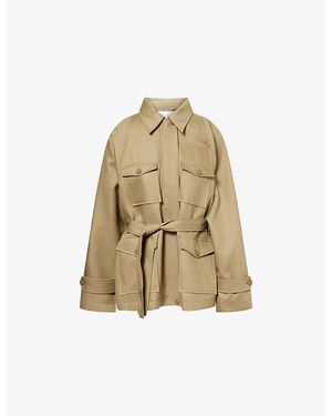 Frankie Shop Kelia Padded Woven Utility Jacket - Natural