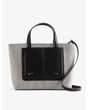 Ted Baker Nishal Logo-embossed Small Canvas Tote Bag - Black