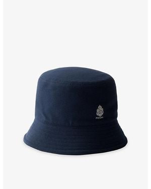 Prada Old Cotton-Piqué Bucket Hat - Blue
