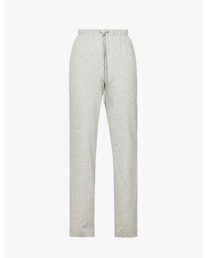 Polo Ralph Lauren Cotton Jersey Logo-embroidered Pyjama Bottoms, Size: - Grey