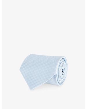 Tom Ford Diamond Weave Silk Tie - Blue