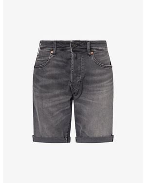 Replay Tapered-Fit Cotton Denim Short - Grey