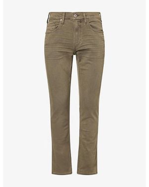 PAIGE Federal Straight-Leg Denim Jeans - Green