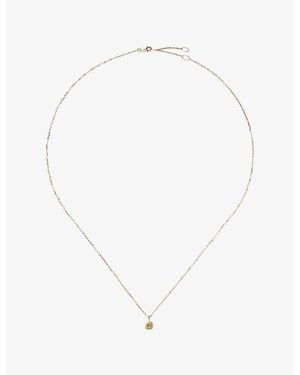 Missoma Fine November Birthstone 18Ct And Citrine Pendant Necklace - White