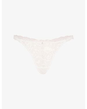 Savage x Fenty Romantic Corded Lace G-String Thong - White