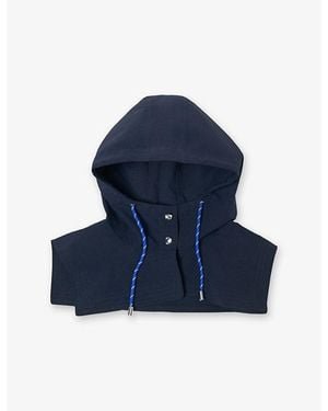 Maje Waterproof Drawstring Shell Hood - Blue