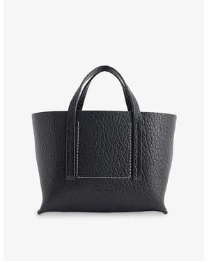 Rick Owens Shopper Mini Leather Tote Bag - Black