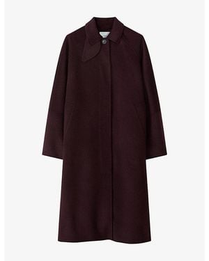 JOSEPH Dona Double-Faced Wool And Cashmere Coat - Purple