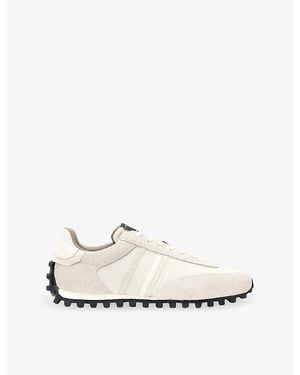 AllSaints Robin Suede And Woven Trainers - White