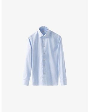 Eton Signature Striped Cotton-Twill Shirt - Blue