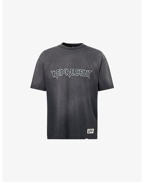 REPRESENT｜SHORT-SLEEVED ROUND NECK T-SHIRTS (M05149 143 Keys to the Club T-Shirt | Flat White | REPRESENT