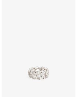 DARKAI Prong Pavé 18Ct-Plated Stainless-Steel Ring - White