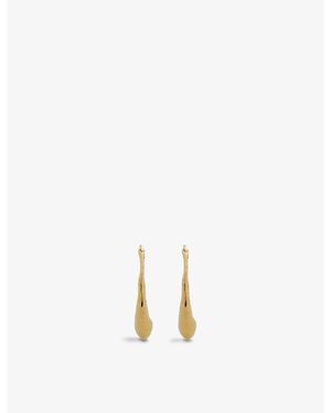 Monica Vinader Deia 18Ct-Plated Vermeil Hoop Earrings - Metallic