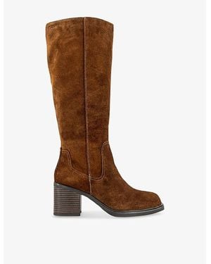 Vagabond Shoemakers Meryl Suede Heeled Knee-High Boots - Brown