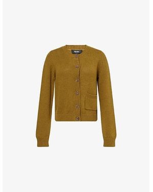 ME+EM Patch-Pocket Boxy-Fit Knitted Cardigan - Green