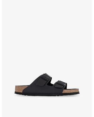 Birkenstock Arizona Two-Strap Faux-Leather Sandals - Black