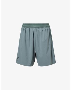 On Shoes 7' Performance Regular-Fit Stretch-Woven Shorts - Blue
