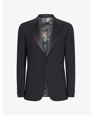 Ted Baker X The Gentleman Ted Baker X The Gentlemen Slim-Fit Single-Breasted Wool-Blend Blazer - Blue