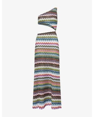 Missoni Cut-Out Chevron Knitted Maxi Cover Up - White