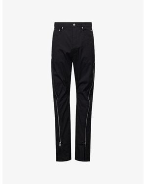 Rick Owens Bolan Banana Tapered-Leg Stretch-Cotton Trousers - Black