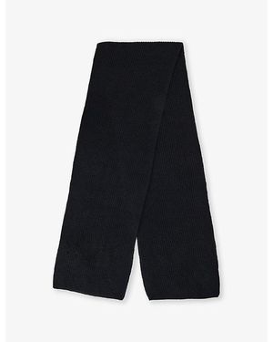 Sunspel Ribbed Cashmere Scarf - Black