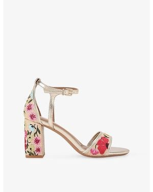 KG by Kurt Geiger Faryn Woven Heeled Sandals - Pink
