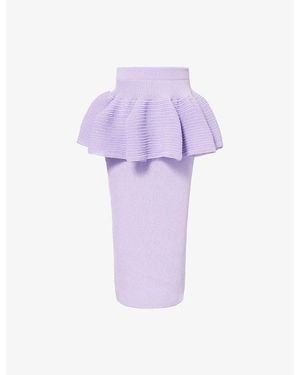 CFCL Pot Layered Knitted Midi Skirt - Purple