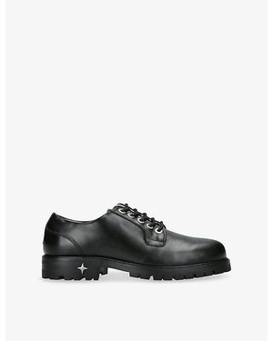 Duke & Dexter Lennon Leather Derby Shoes - Black