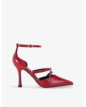 KG by Kurt Geiger Flavour Faux-Leather Heeled Courts - Red