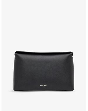 Whistles Fia Leather Clutch Bag - Black