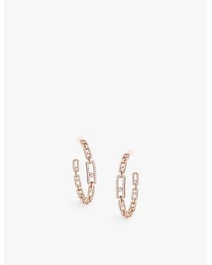 Messika Move Link Medium 18Ct- And 2.12Ct Diamond Earrings - Metallic