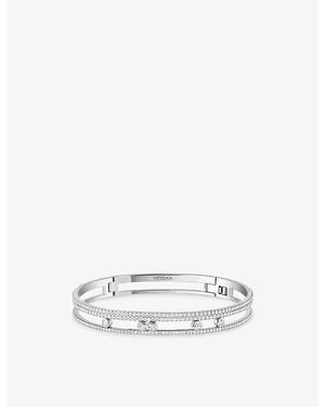 Messika Move Romane Pave 18Ct And 1.75Ct Diamond Bangle Bracelet - White