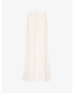 Gabriela Hearst Rhein Flared Wool Trousers - White