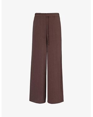 4th & Reckless Tulum Straight-Leg Mid-Rise Drawstring-Waist Woven Pants - Brown