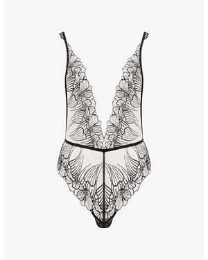 Bluebella Amarosa Floral-Embroidered Bodysuit - Multicolour
