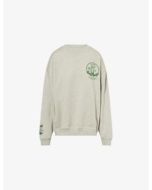 Damson Madder Deli Dog Cotton-Jersey Sweatshirt - White