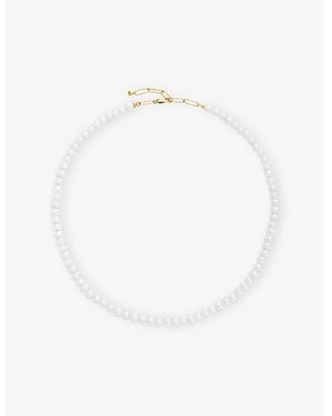 Monica Vinader Nomade 18Ct Vermeil And Pearl Necklace - White