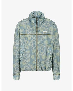 Marni Banjo Print Nylon Windbreaker Jacket - Blue