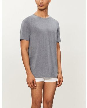 Derek Rose Basel Crewneck Stretch-modal T-shirt - Grey