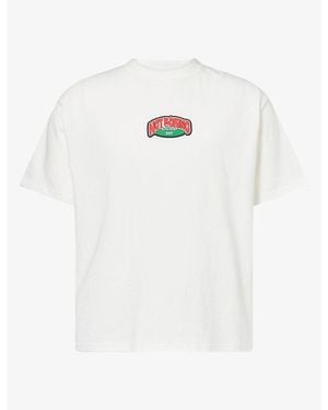 Not Boring Scan Here Graphic-Print Cotton T-Shirt - White