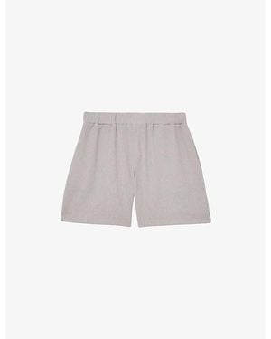 Reiss Knox Short-Sleeve Textured Stretch-Woven Shirt - White
