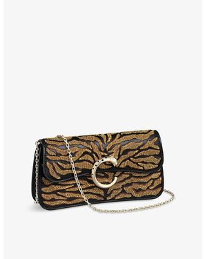 Cartier Panthère De Chain Mini Leather Cross-Body Bag - Black