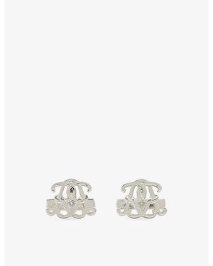 Reiss Hitch Monogram Metal Cufflinks - White