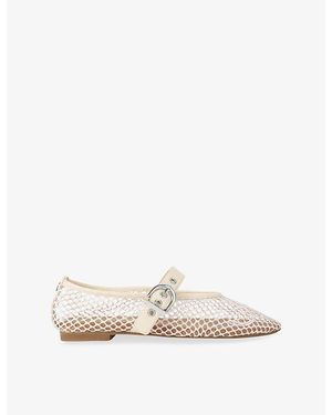 KG by Kurt Geiger Nico Mesh Ballet Flats - White